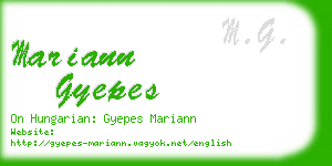 mariann gyepes business card